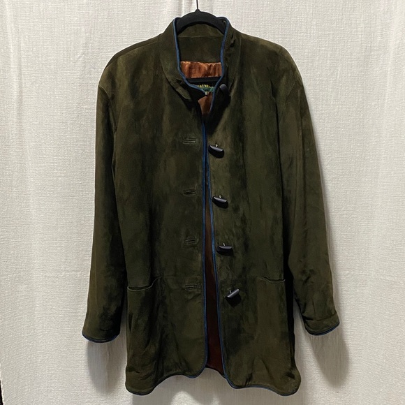 Vintage Danier Green Suede Coat - Picture 16 of 16